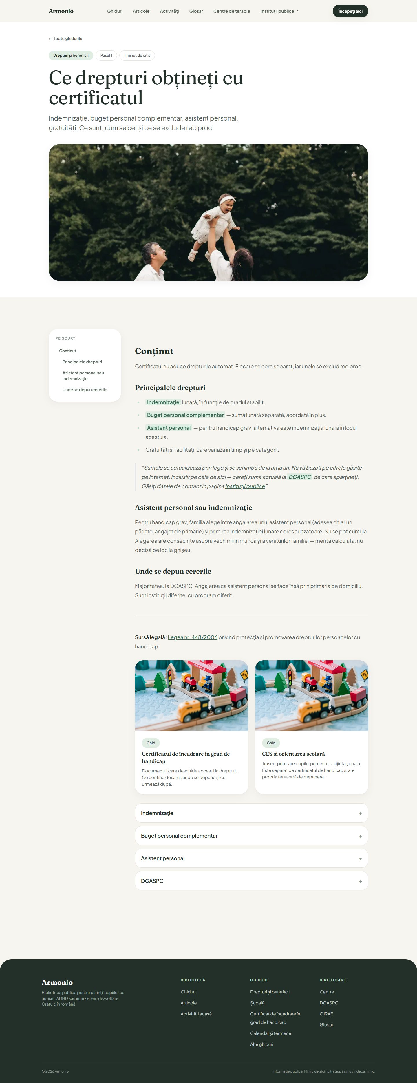 Armonio: guide: rights that come with the disability certificate