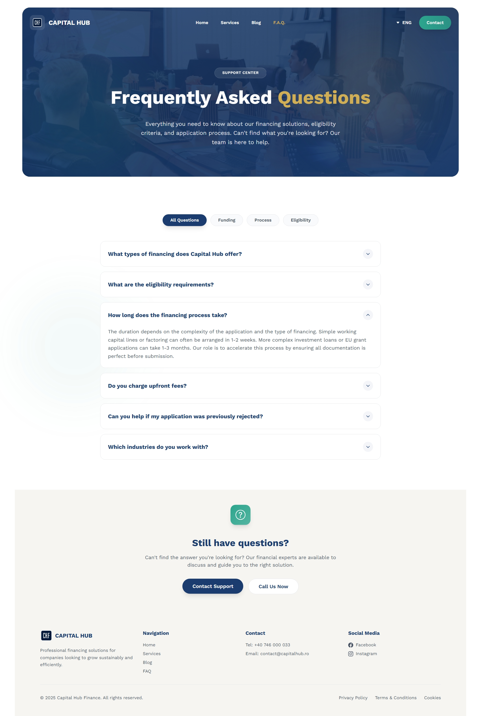 Capital Hub: FAQ