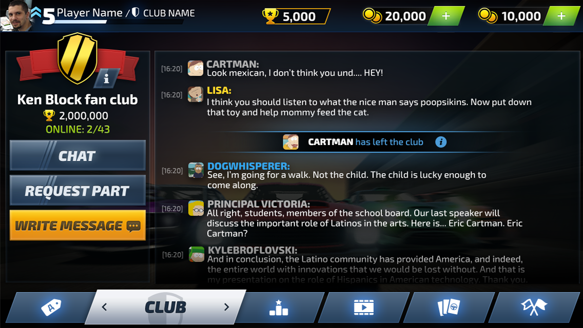 Draw Race 3: Club Chat