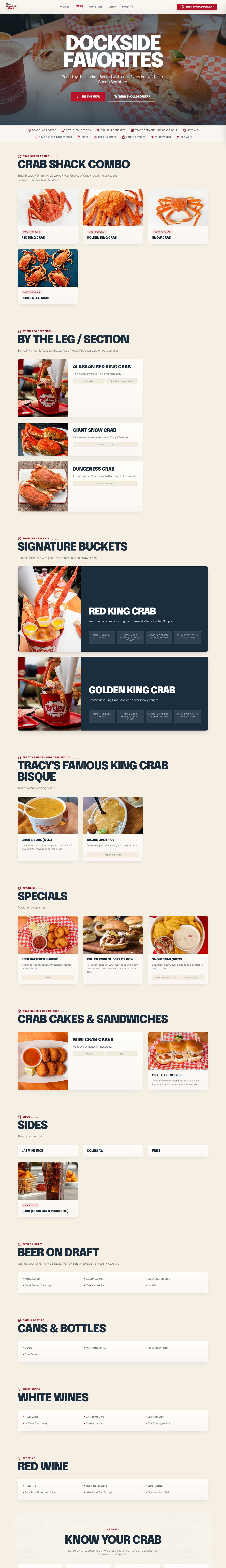 Tracy's King Crab Shack: menu