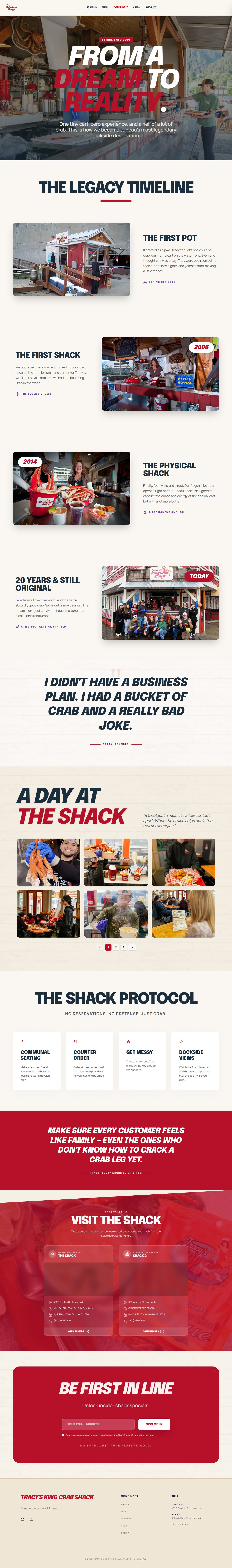 Tracy's King Crab Shack: our story
