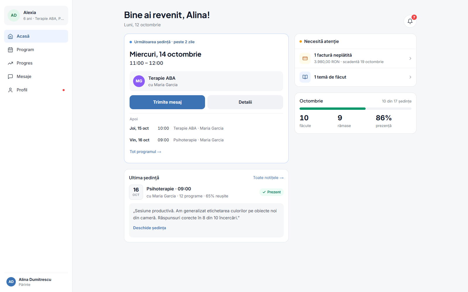 TempoApp parent portal