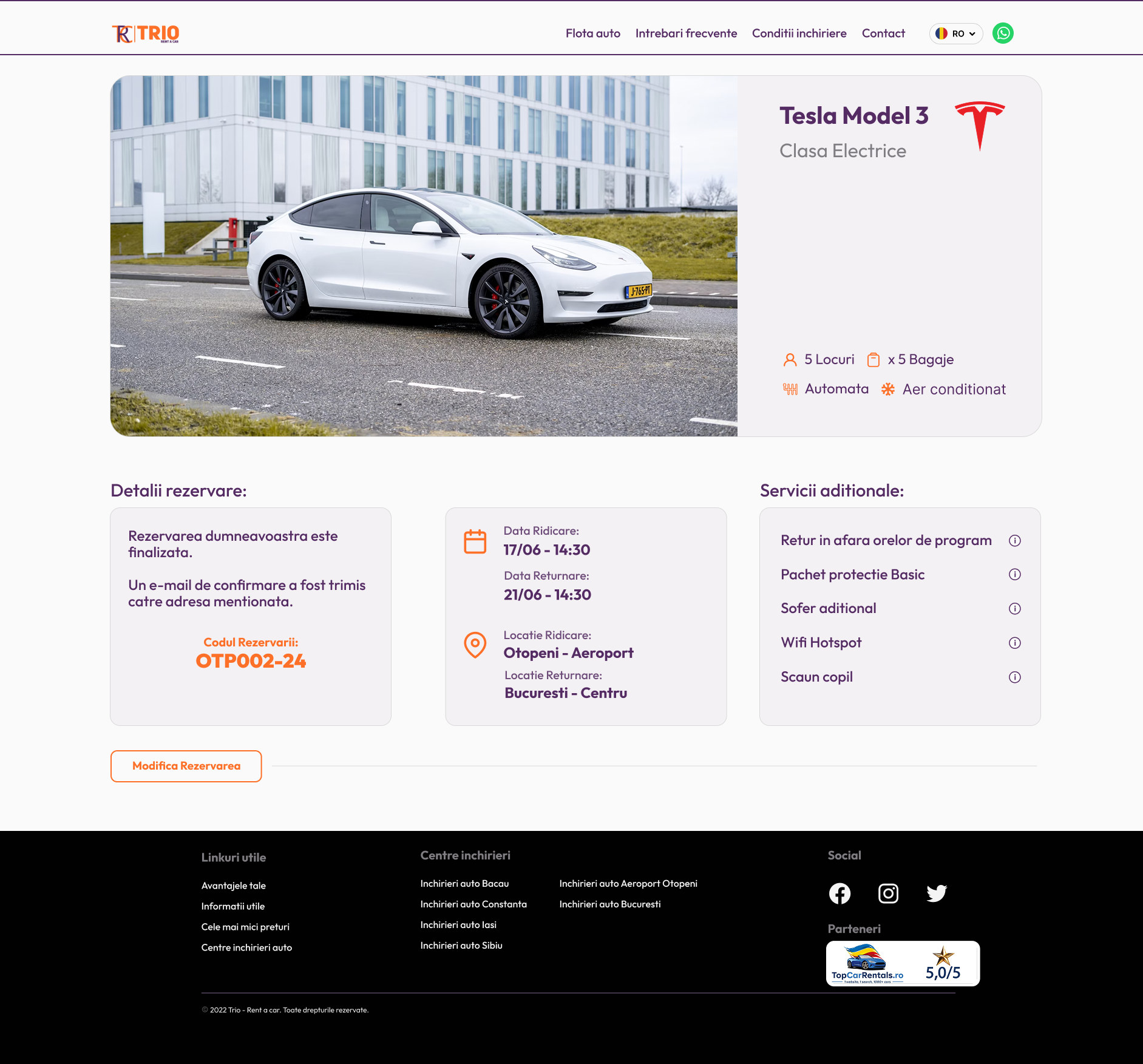 TRIO: Confirmation: Tesla Model 3